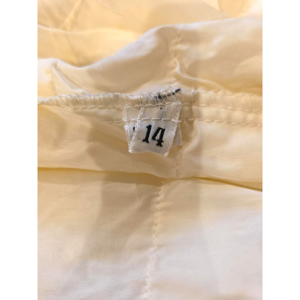 Geri NY Vtg Ivory Lace Midi Dress 14 Lord & Taylor Coquette Bridal Puff Sleeve - Picture 10 of 14